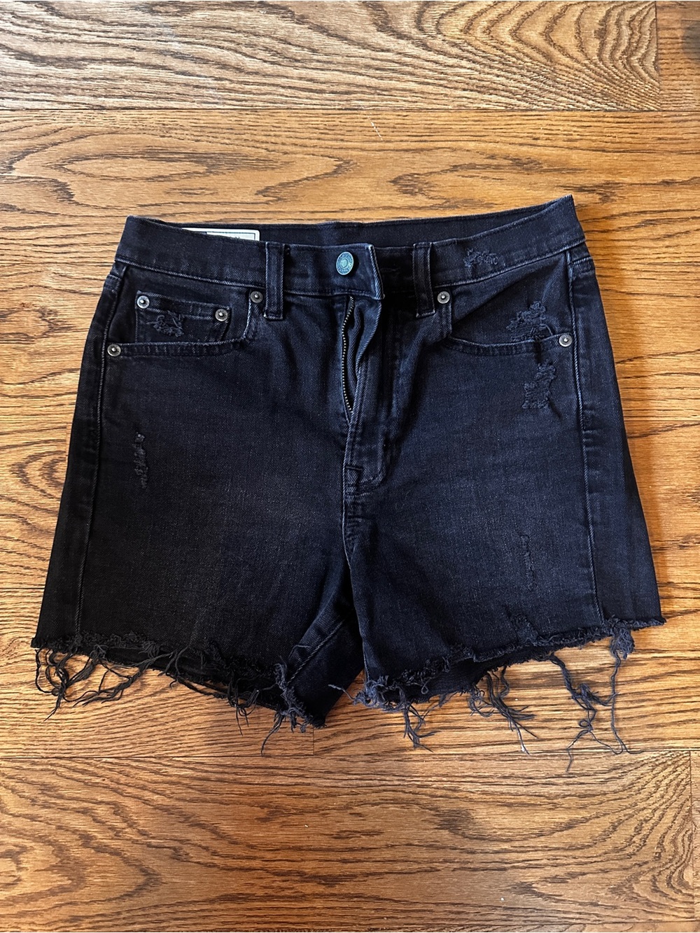 Gap Black Frayed Hem Women’s Denim Shorts